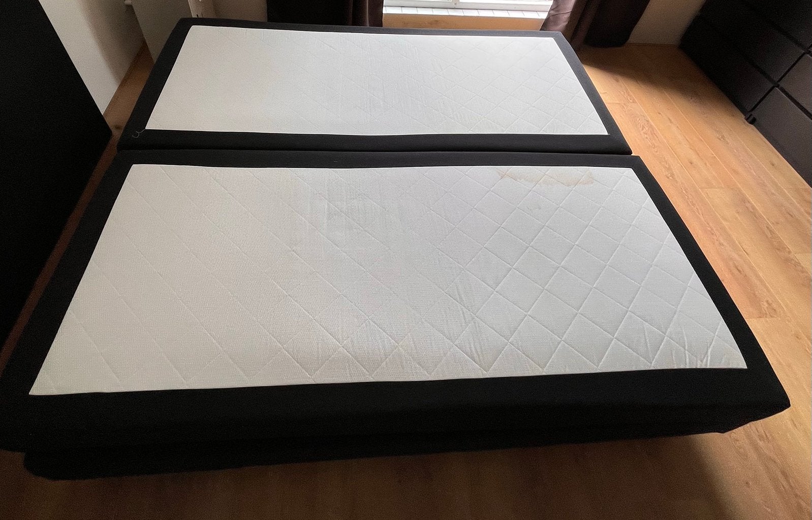 Boxspring 180x200, Ophalen, Gebruikt, Zwart, Tweepersoons
