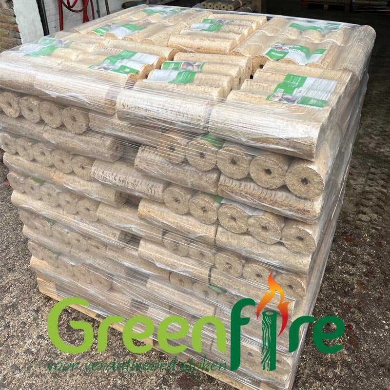 Nestro Briketten – per pallet, Tuin en Terras, Haardhout, Minder dan 3 m³, Ophalen of Verzenden, Overige houtsoorten, Blokken