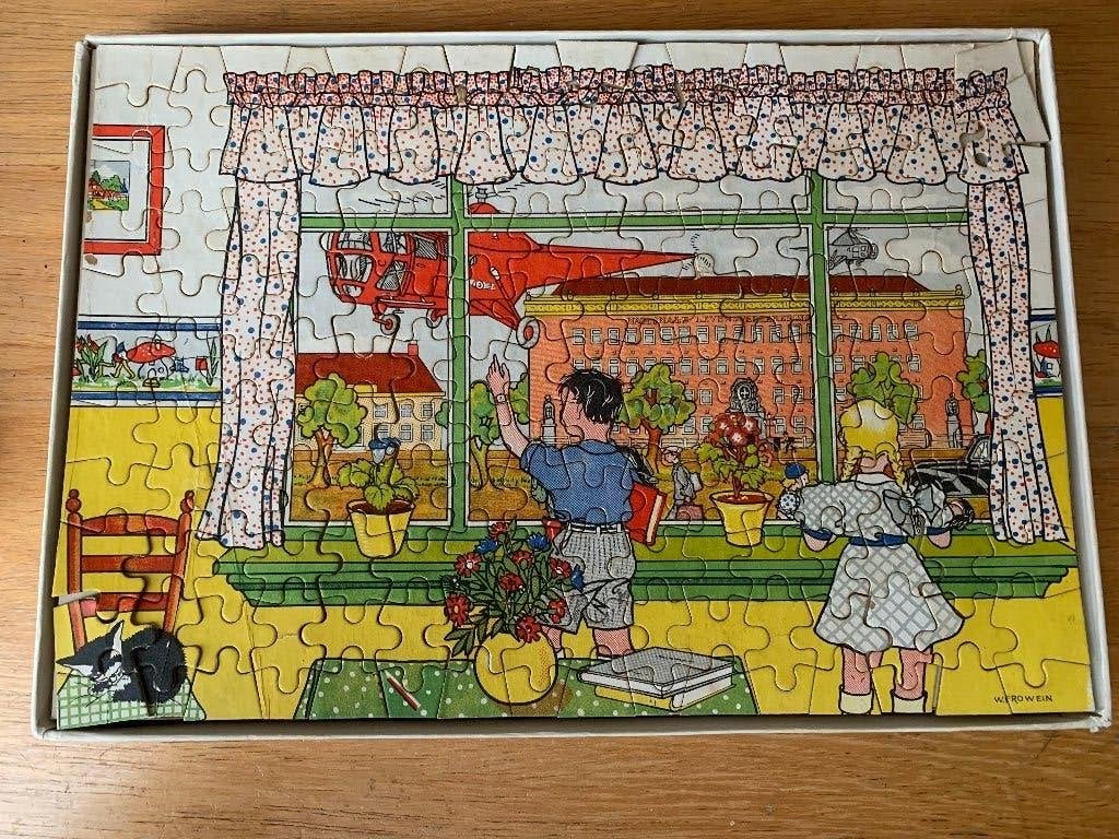 Leuke gezellige retro puzzel, is compleet, Ophalen of Verzenden, Overige typen