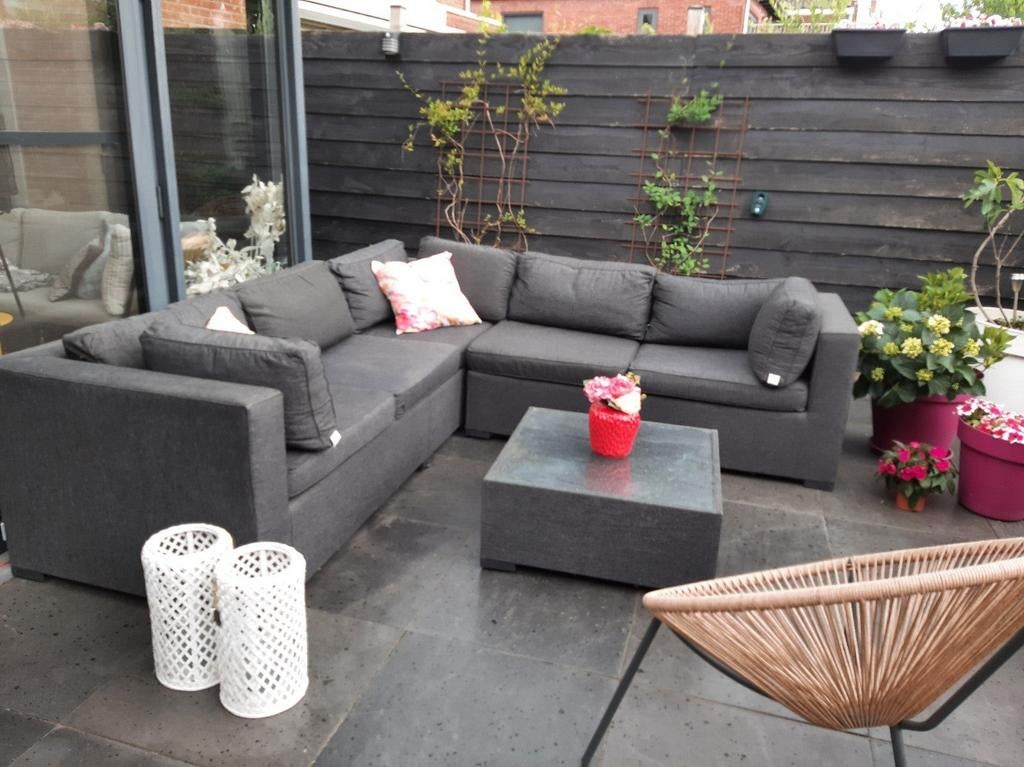 T.k.  sneldrogende loungeset, Tuin en Terras, Tuinsets en Loungesets, Ophalen, Zo goed als nieuw, Bank, Loungeset