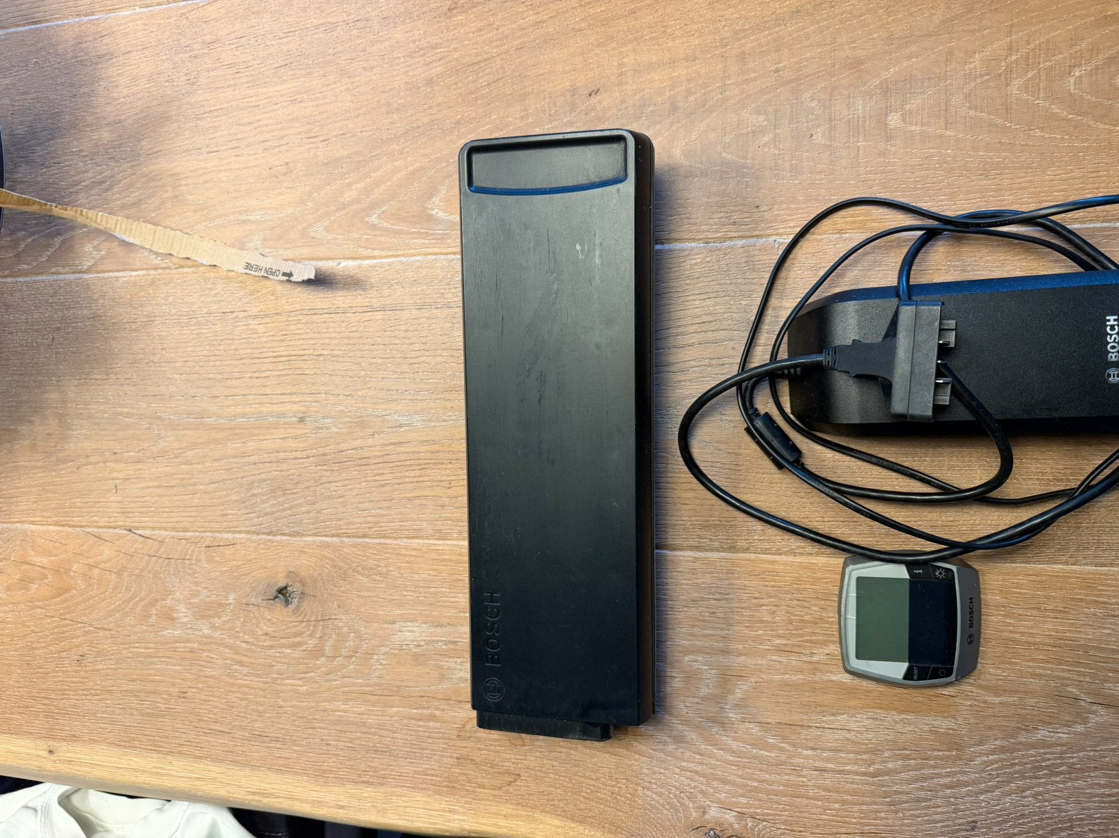 Bosch e-bike accu + oplader + display, Gebruikt
