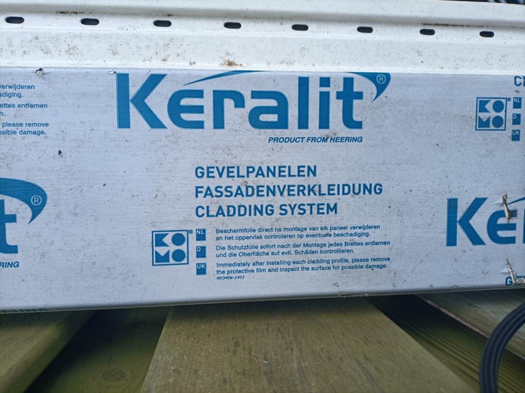 Keralit Gevelpanelen Cladding System, +/- 23 mtr in 3 dele, Ophalen of Verzenden, Nieuw