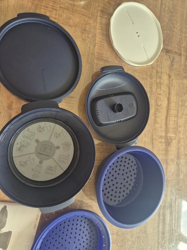 Tupperware, Ophalen, Blauw, Met deksel, Overige typen