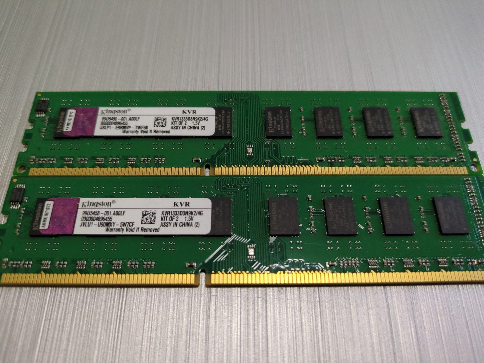 Kingston KVR DDR3 RAM Geheugen 2x2GB (4GB totaal), Gebruikt, Server, DDR3, Ophalen of Verzenden