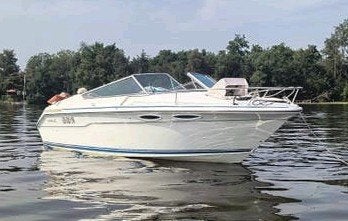 Searay 220 ov / V8 260PK Mercruiser / I.Z.G.S, Watersport en Boten, Ophalen, Binnenboordmotor, Met afstandsbediening, 80 cm