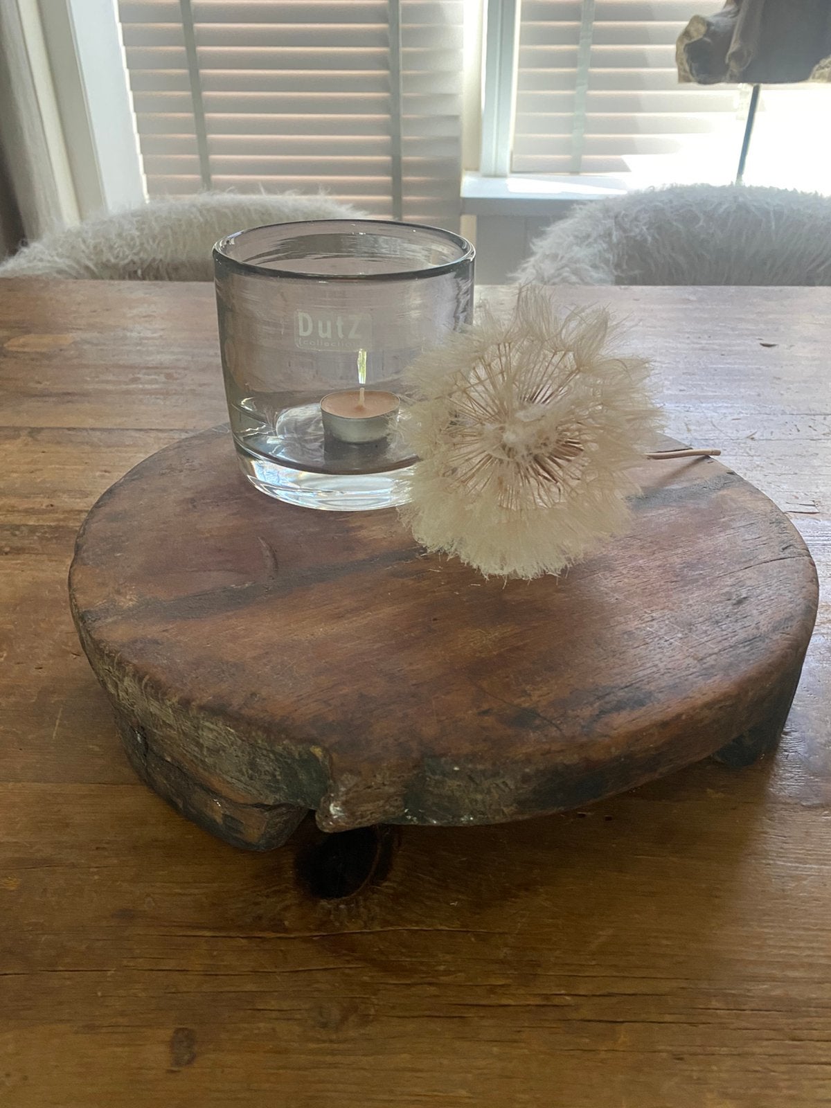 Oud houten schaal hoffz, Ophalen of Verzenden, Zo goed als nieuw, Rond, Hout