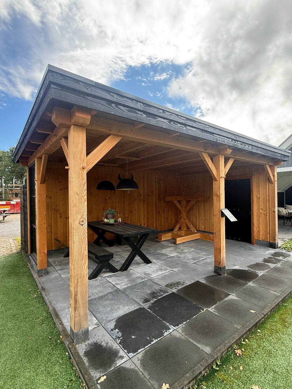 Douglas overkapping 550x350 - Showmodel (moet weg!), Tuin en Terras, Overkappingen, Ophalen, Zo goed als nieuw, Overige typen