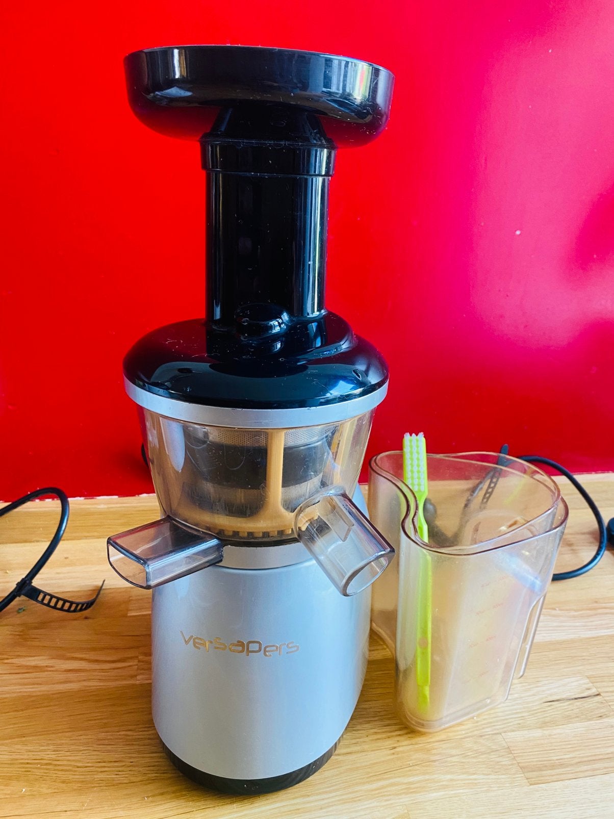 Versapers slowjuicer, zilver, Witgoed en Apparatuur, Verzenden, Gebruikt, Slowjuicer