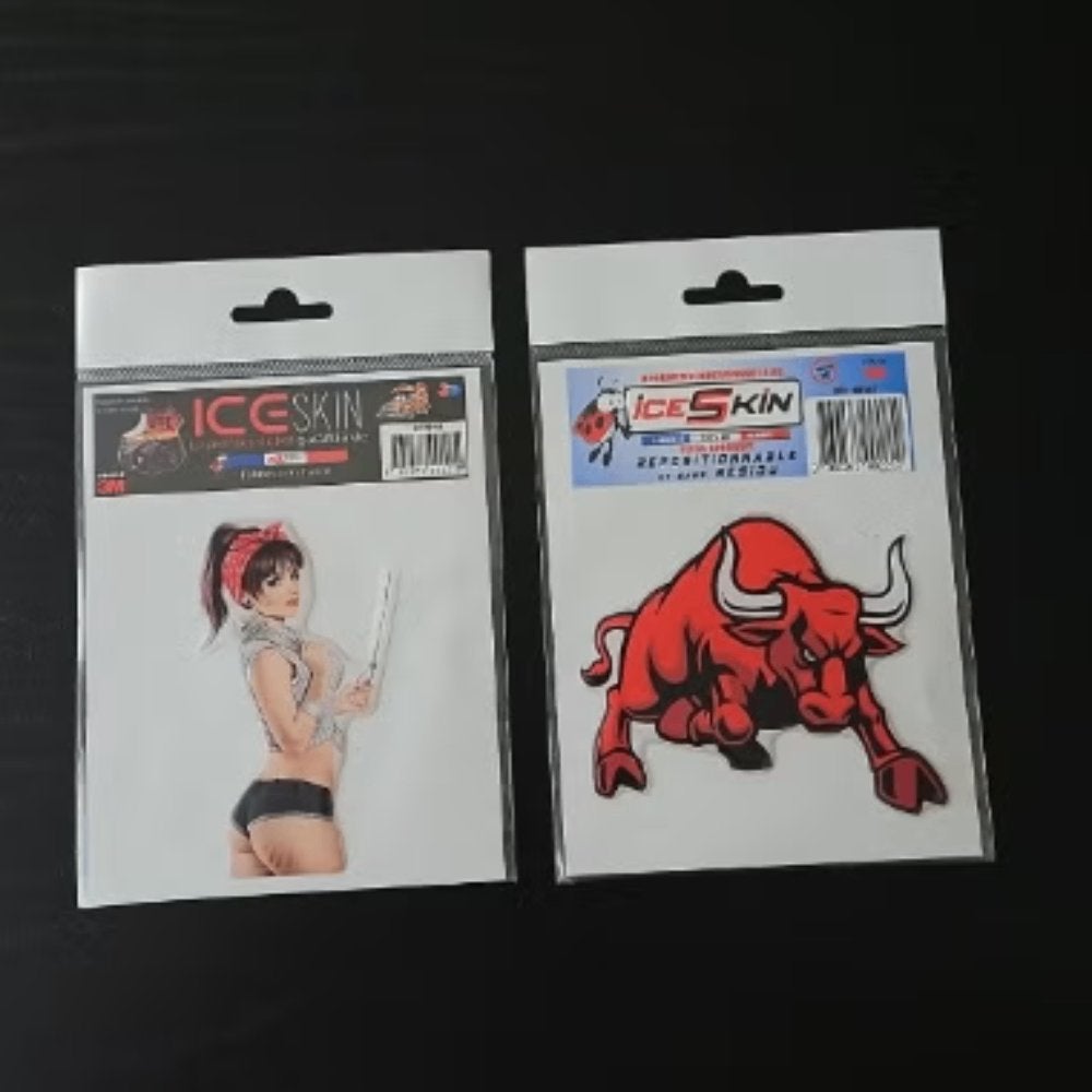 Vinyl Stickers Pin-up & Rode Stier – Vintage Retro, Ophalen of Verzenden, Nieuw