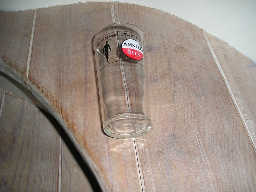Bierglas Amstel, Ophalen of Verzenden, Zo goed als nieuw, Glas of Glazen, Amstel