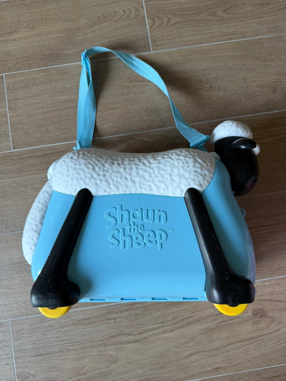 Shaun het Schaap Koffer (blauw), Wieltjes, Gebruikt, Hard kunststof, Minder dan 50 cm