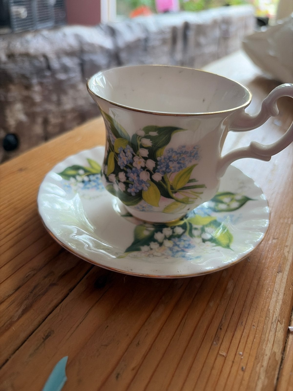 Royal Albert Kop en Schotel - Lelietjes-van-dalen, Antiek en Kunst, Ophalen of Verzenden