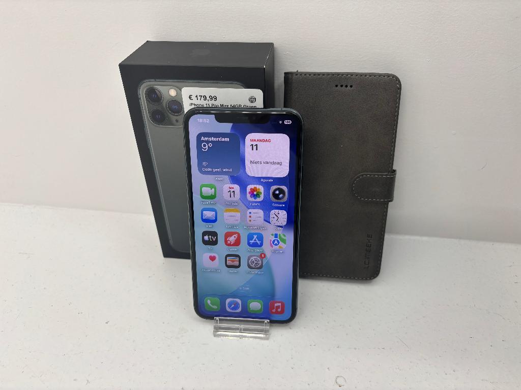 iPhone 11 Pro Max 64GB Groen | Batterij onderhoud |, Dordrecht@usedproducts.nl, Toulonselaan 72, 78 %, Ophalen of Verzenden