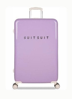 Gezocht: Lila SUITSUIT koffer, 76 cm, Ophalen of Verzenden