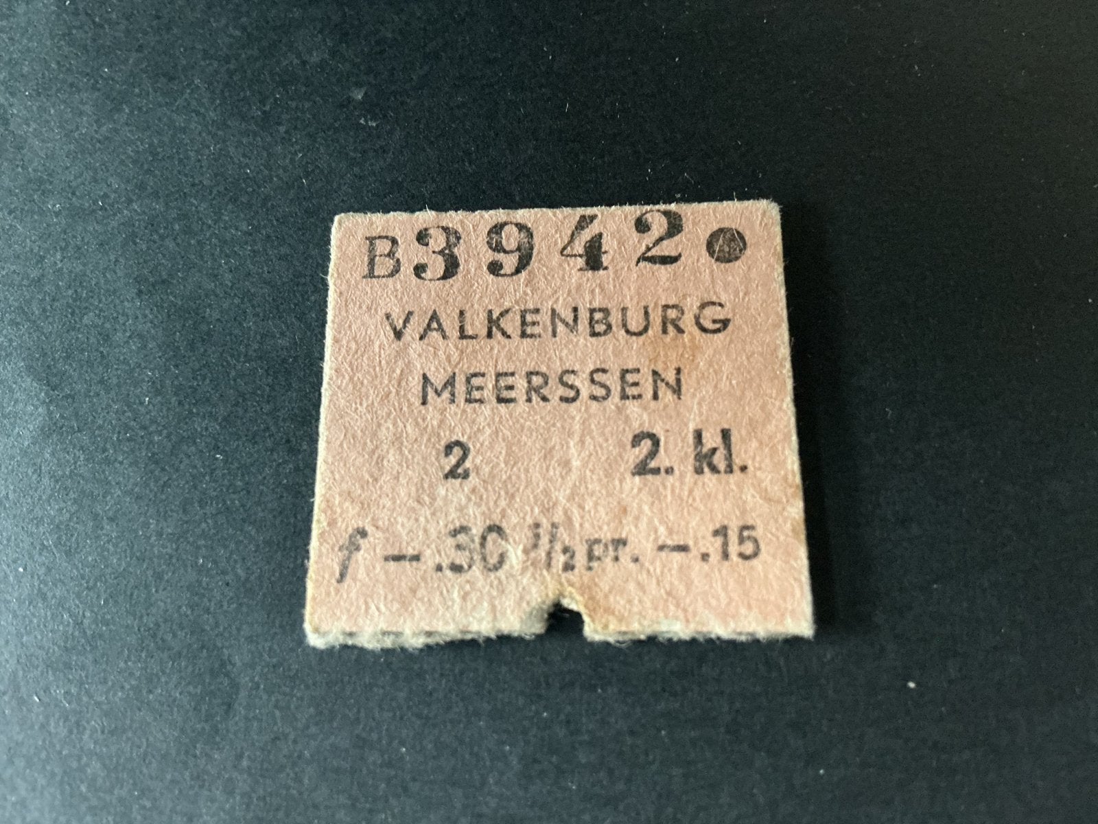 VALKENBURG MEERSSEN OUD TREIN KAARTJE, Verzenden, Trein, Overige typen