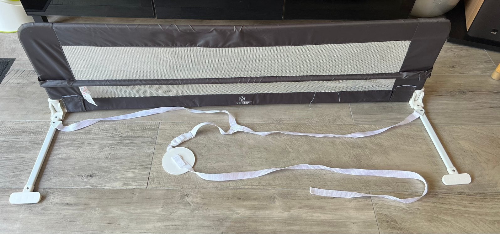 KESSER kinder-/babybedhek valbescherming. 150 cm donkergrijs, Ophalen of Verzenden, Zo goed als nieuw