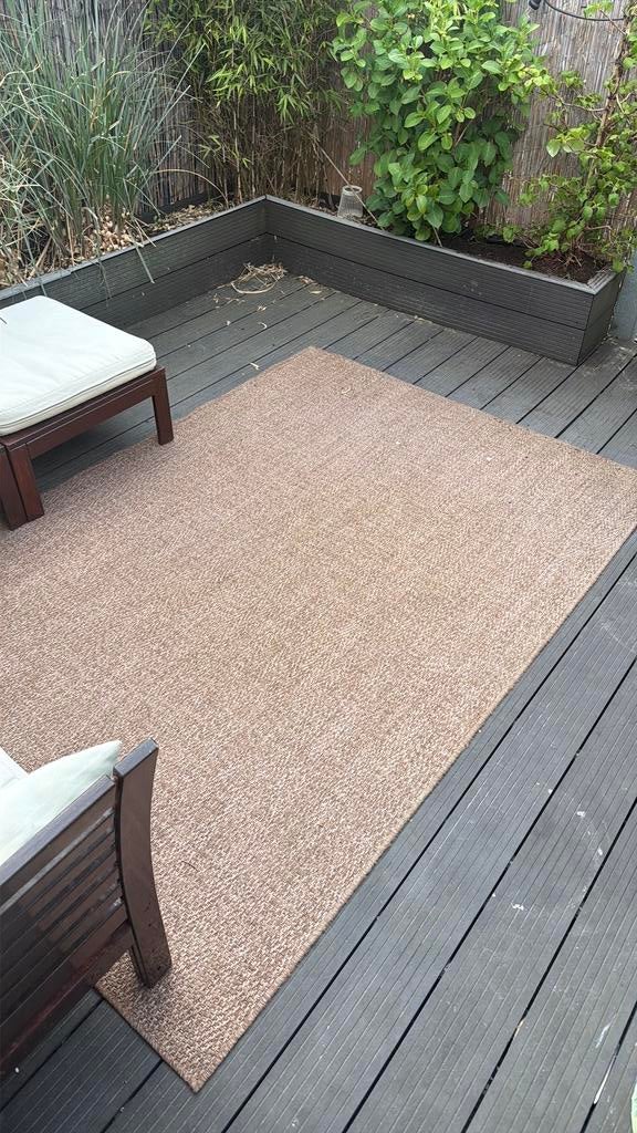 Ikea Lydersholm buiten tuin kleed bruin jute balkon garden, Ophalen, Bruin, 150 tot 200 cm, 200 cm of meer