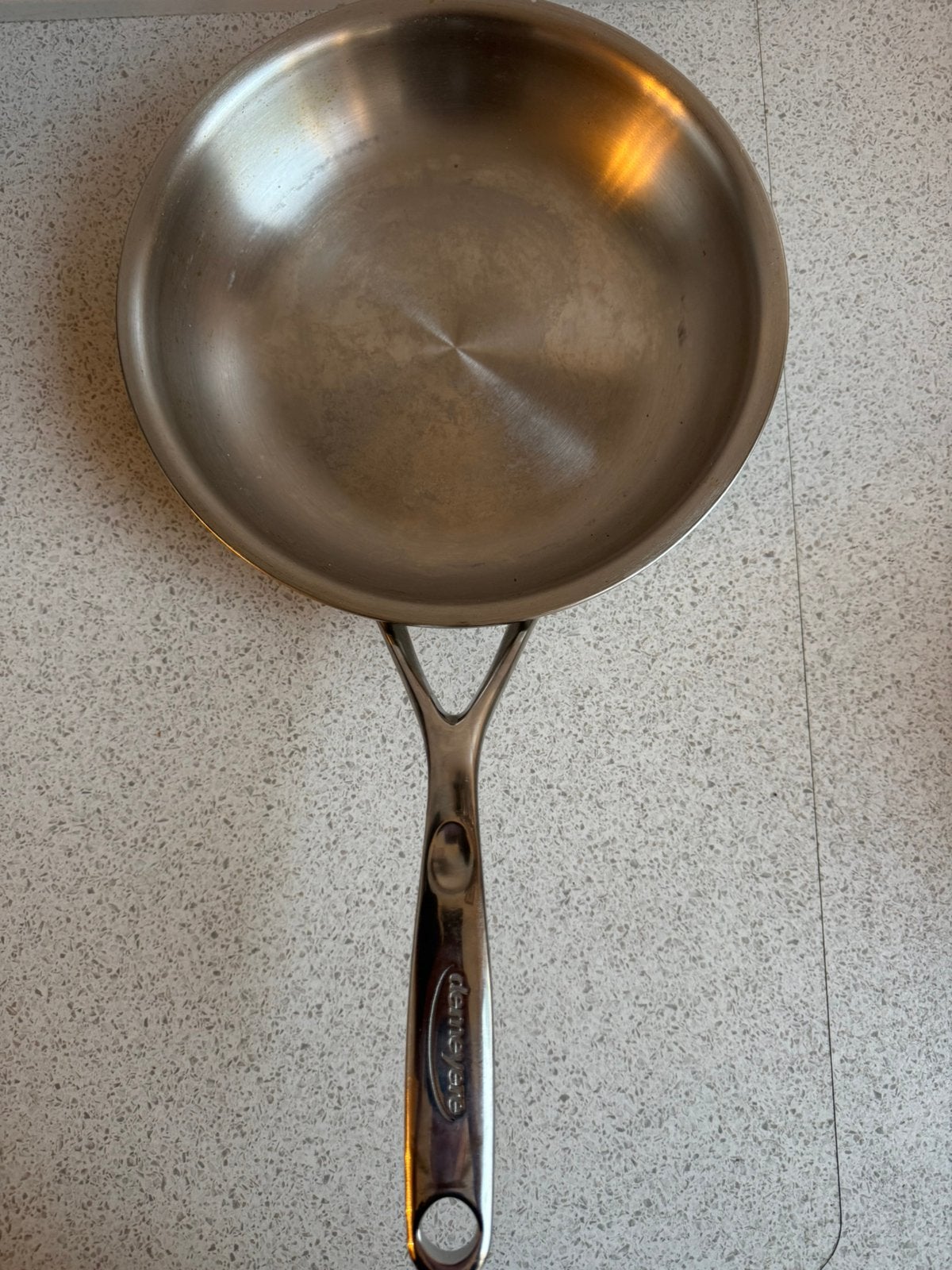 Demeyere Proline 7 Pan 24cm TriplInduc Belgie chef grade, Ophalen of Verzenden, Zo goed als nieuw, Rvs, Stapelbaar