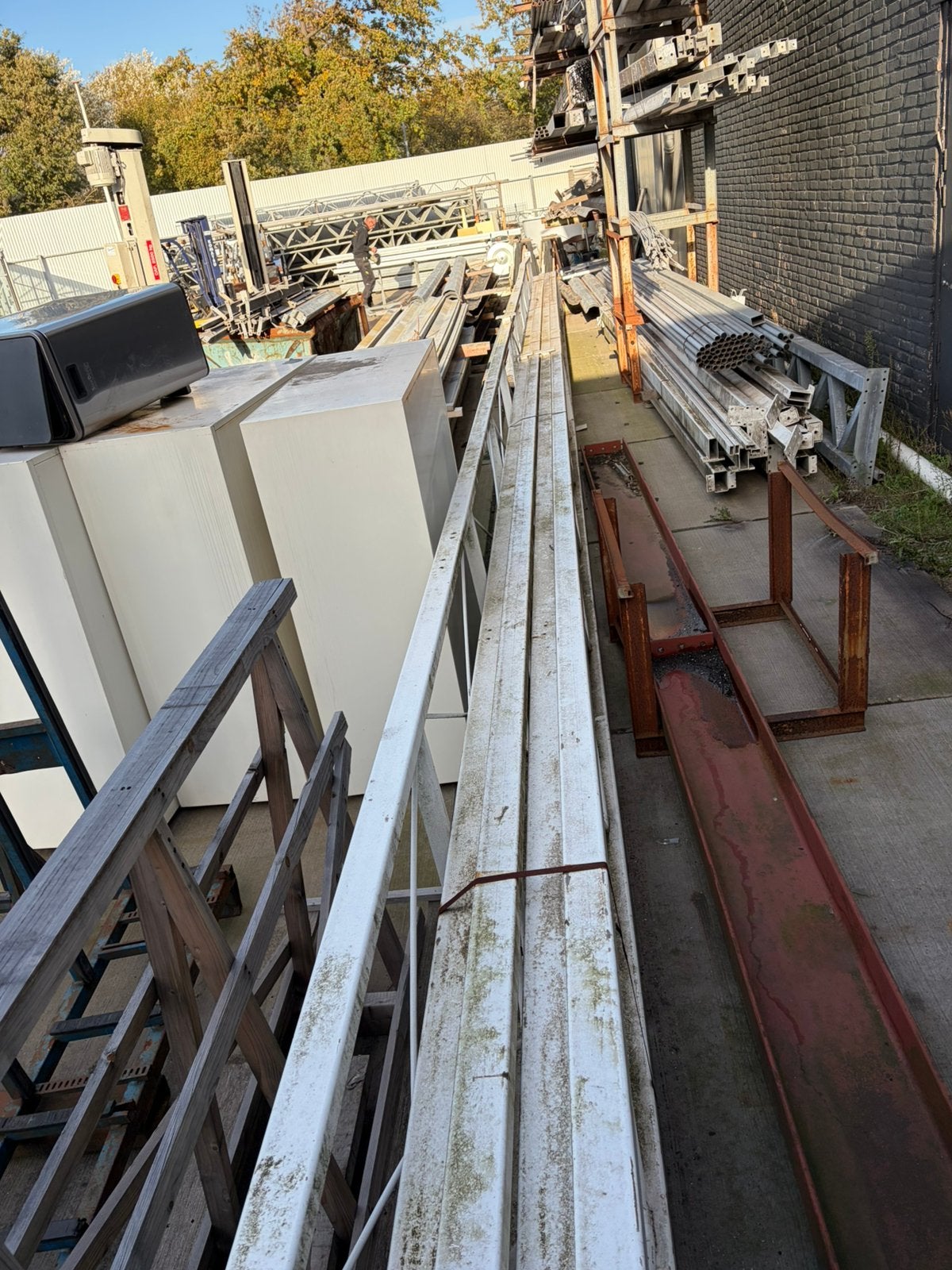 Staanders en Spanten vrije overspanning 14270mm, Staal, Gebruikt, Overige materialen, Kweekkas