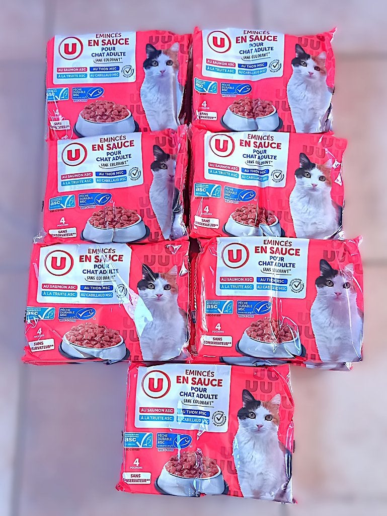 13x4 zakjes (=52) a 100 gram -visreepjes in saus - 4 smaken, Ophalen of Verzenden, Kat
