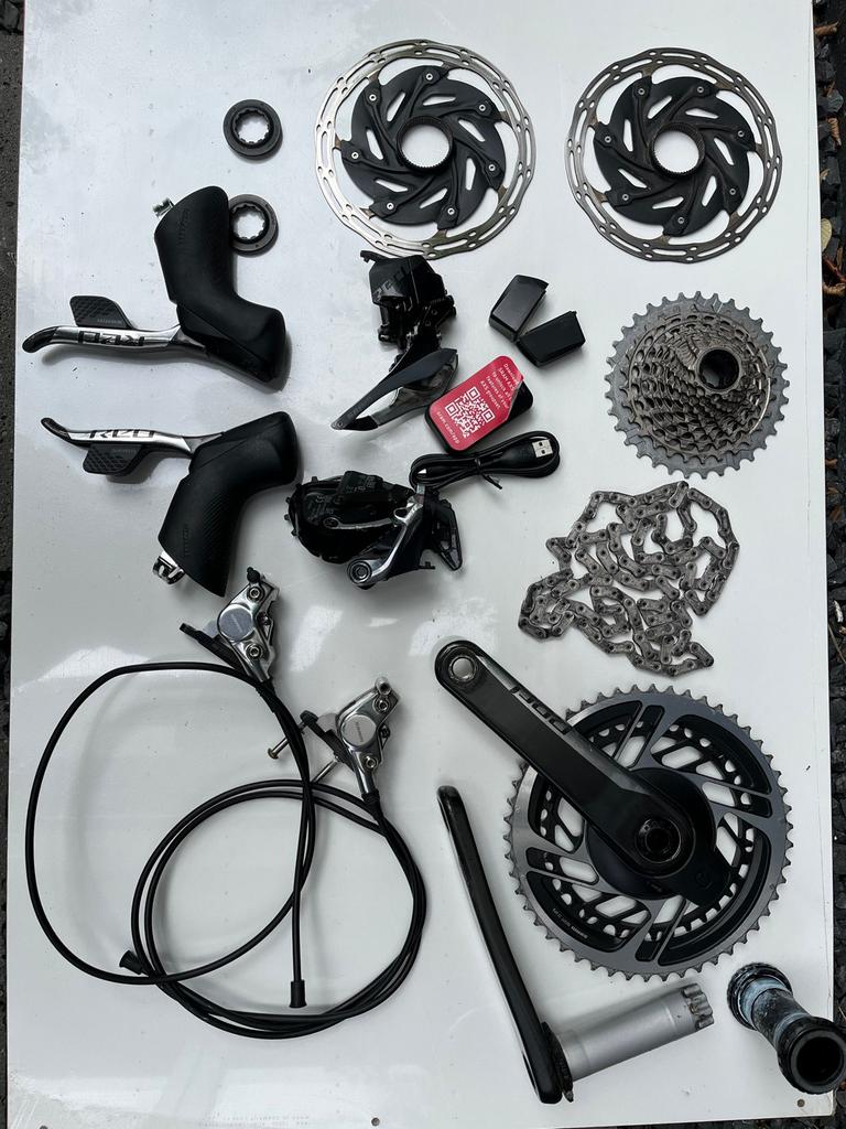 SRAM RED D1 groepset 12 speed AXS met powermeter, Fietsen en Brommers, Ophalen of Verzenden, Zo goed als nieuw, Derailleur of Ketting
