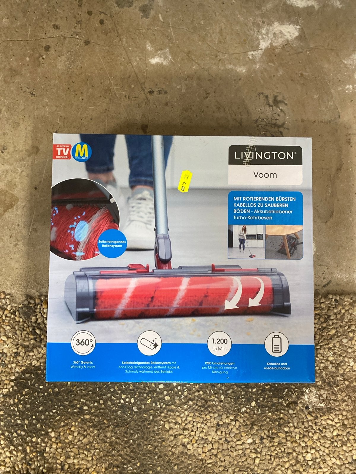 Livington Voom Turbo-Kehrbesen - Draadloze Vloerreiniger, Witgoed en Apparatuur, Ophalen, Overige merken, Vloerreiniger, Reservoir