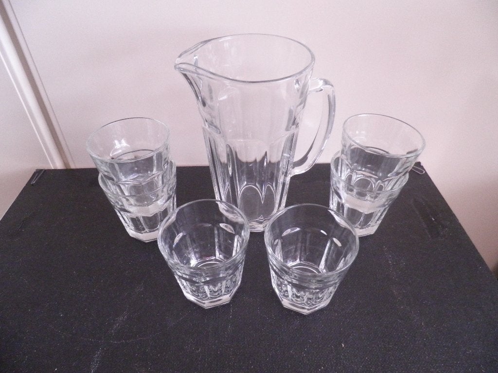 Leonardo kan met 6 glazen., Glas of Glazen, Overige merken, Nieuw, Ophalen of Verzenden