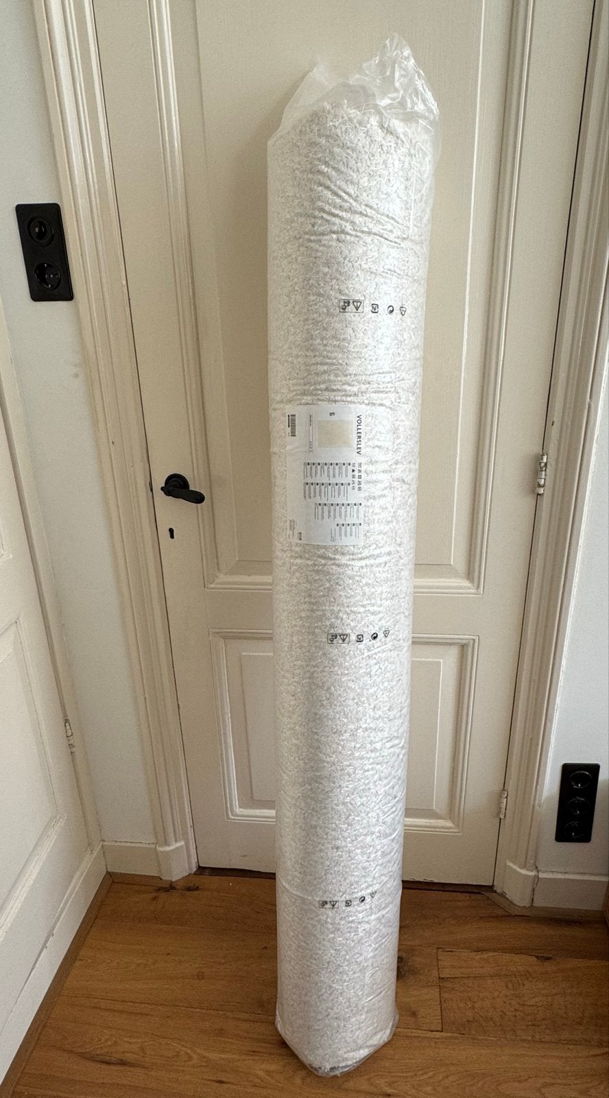 IKEA VOLLERSLEV Vloerkleed Hoogpolig Wit 160x230 cm, Wit, 150 tot 200 cm, Ophalen of Verzenden, Rechthoekig