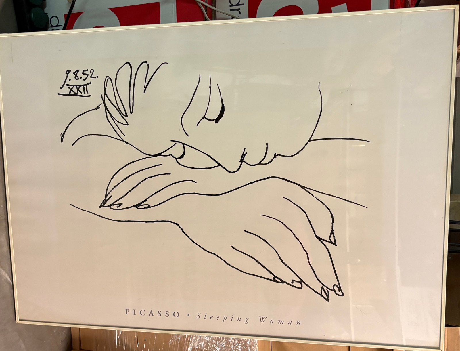 Ingelijste Picasso 'Sleeping Woman' poster, Ophalen