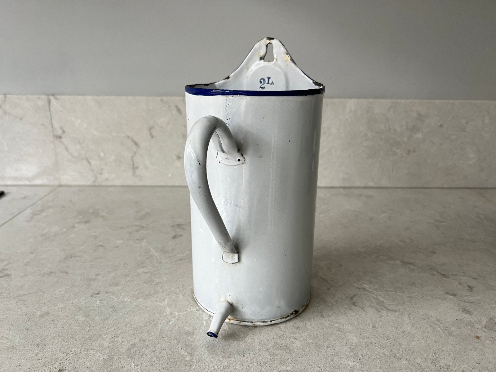 Witte emaille kan, Ophalen of Verzenden