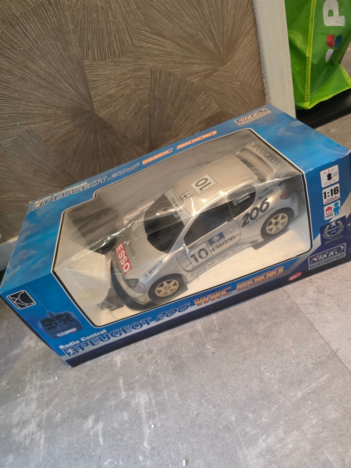 Nikko RC Peugeot 206 WRC 1:16, Elektro, Nieuw, Ophalen of Verzenden, RTR (Ready to Run)