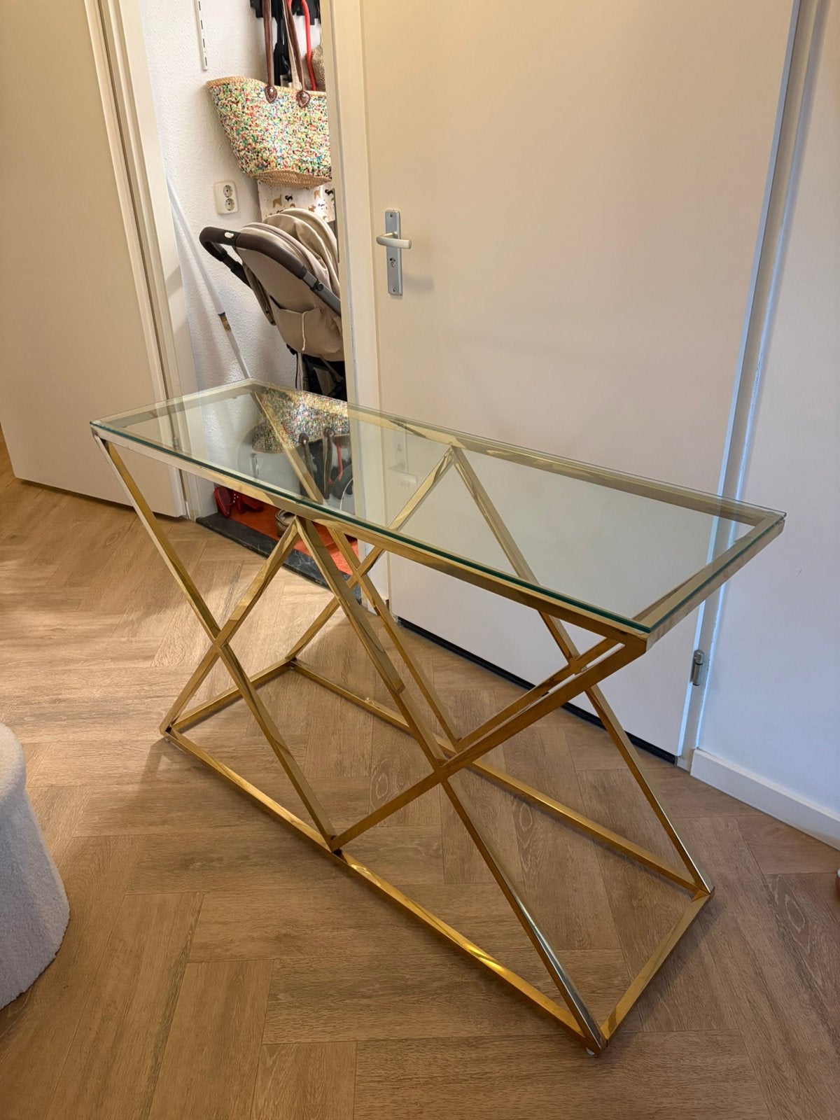 sidetable, Huis en Inrichting, Tafels | Sidetables, 100 tot 150 cm, Ophalen of Verzenden, Zo goed als nieuw, 25 tot 50 cm