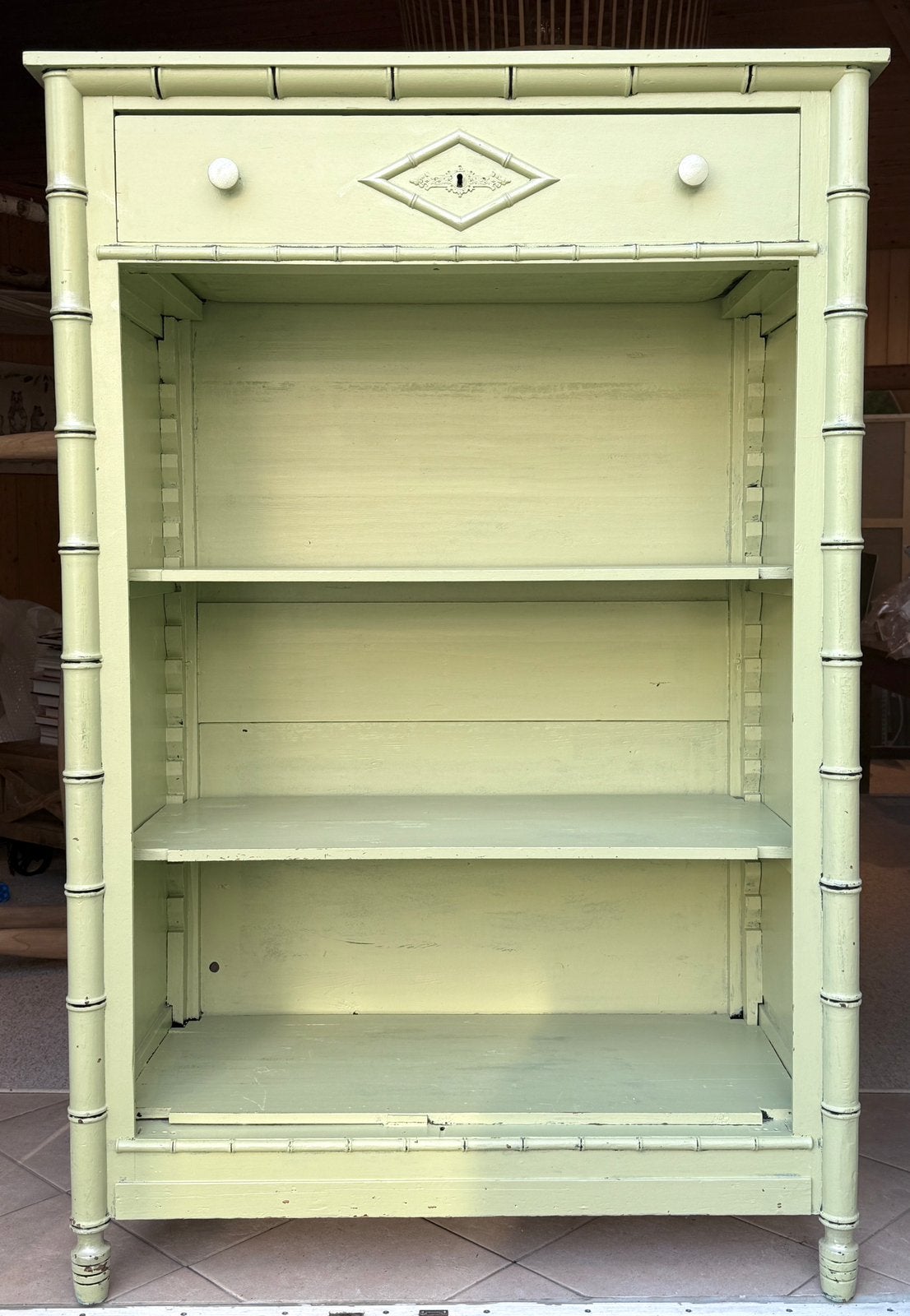 Faux Bamboo Kast - Vintage Frans, Ophalen of Verzenden