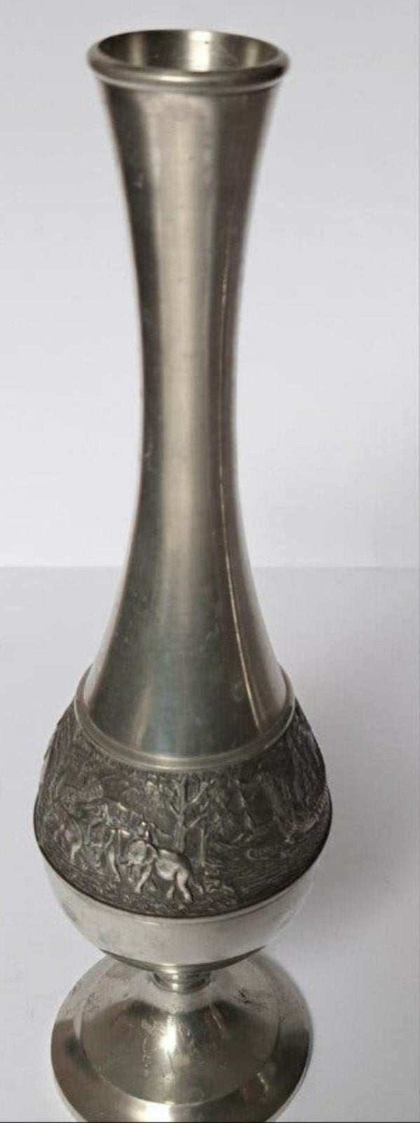 Vintage pewter vaas, Ophalen of Verzenden