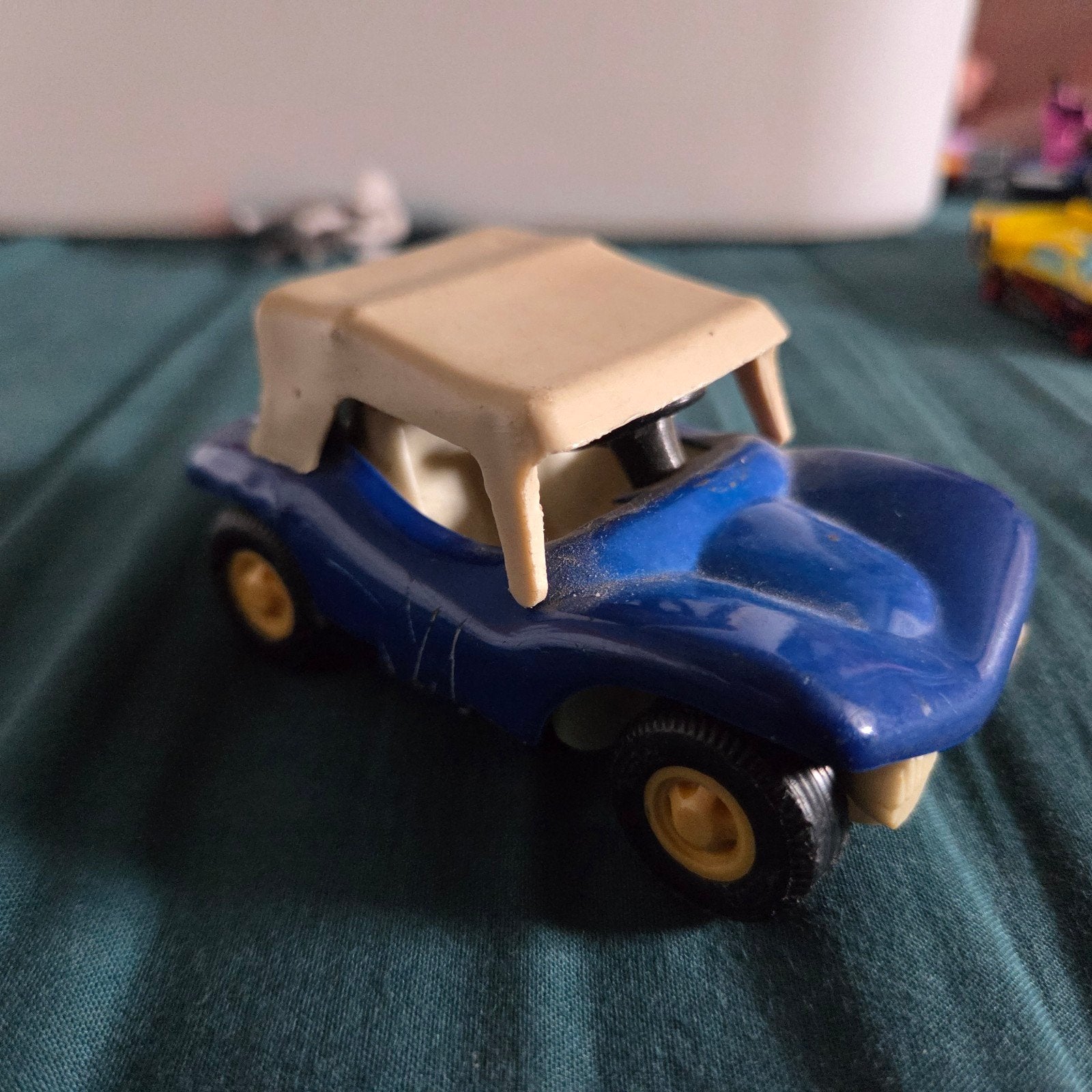 Vintage Tonka Speelgoedauto Blauw met Beige Kap, Verzenden, Gebruikt