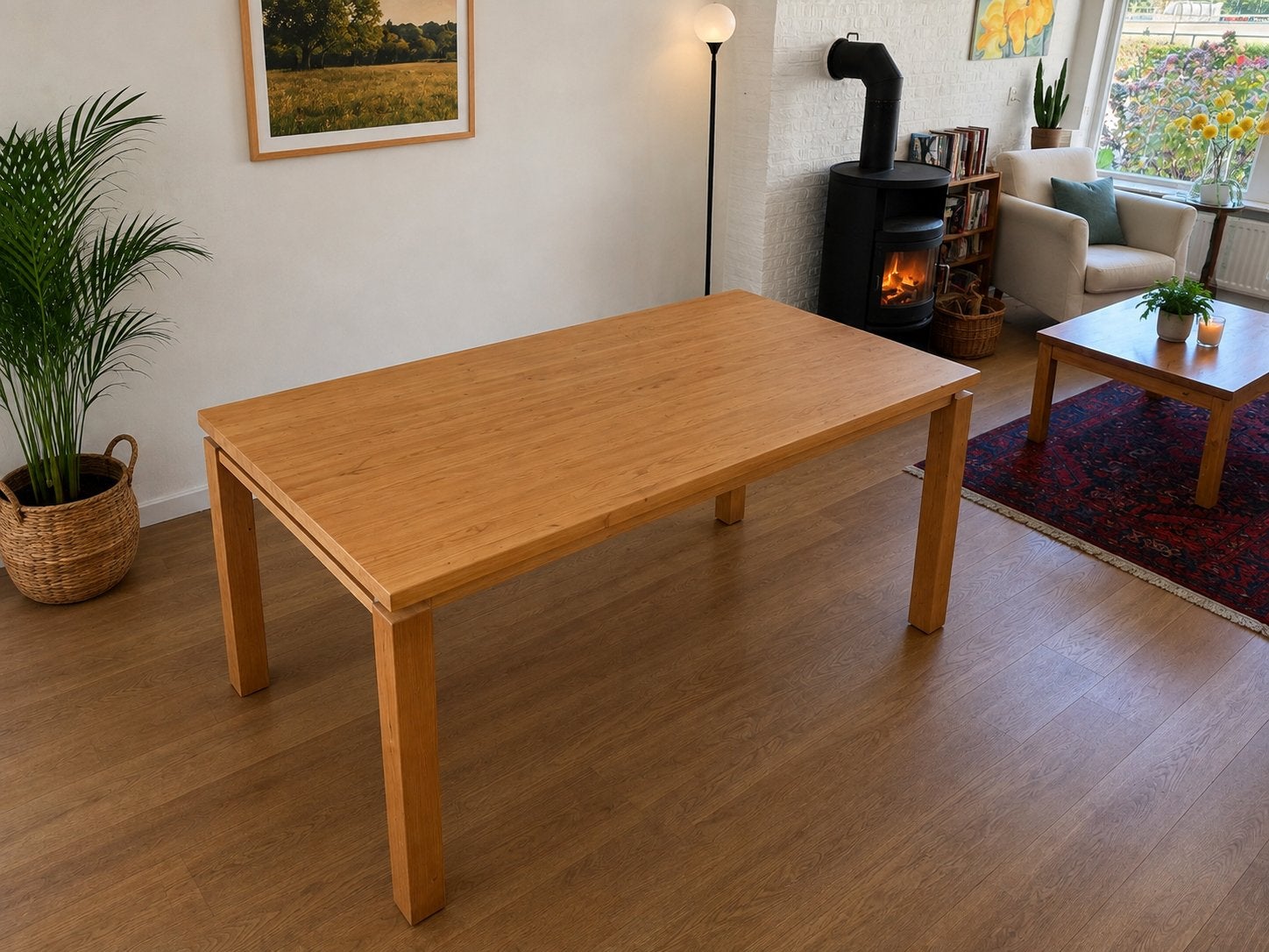 2 Lundia eettafels en stellingsysteem toebehoren, Ophalen, Gebruikt, 100 tot 150 cm, 50 tot 100 cm
