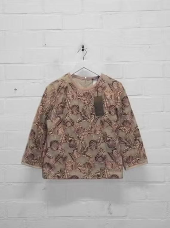 Odeeh - Prachtige top luxe stof maat 34 - Nieuw €599, Odeeh, Beige, Nieuw, Ophalen of Verzenden