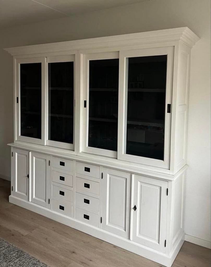 Grote Teakhouten Buffetkast - Troedoor Heteren, Huis en Inrichting, Ophalen, Met deur(en), 200 cm of meer, Teakhout
