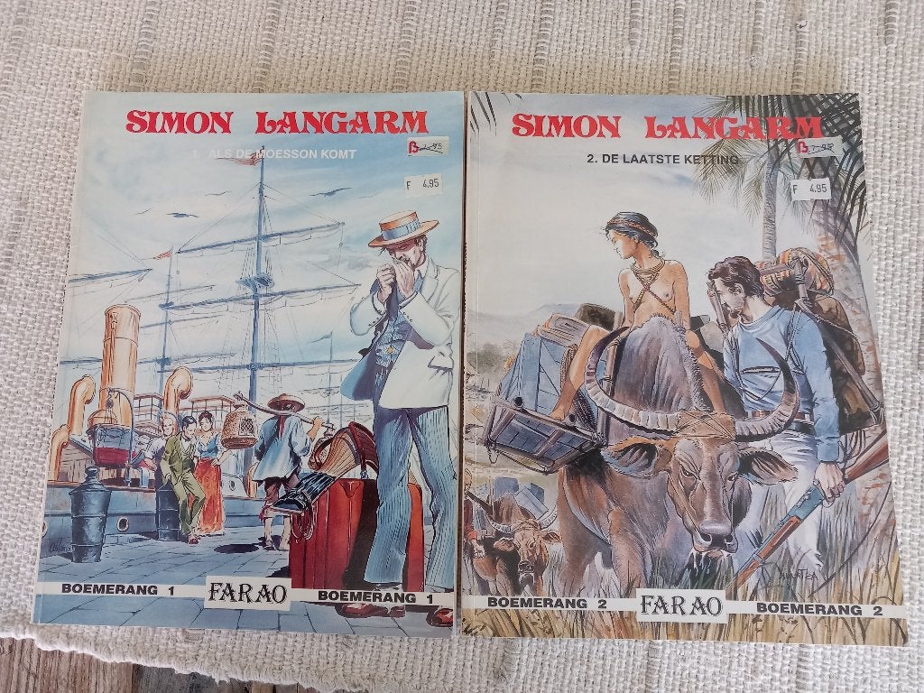 Simon Langarm - 2 albums, Meerdere stripboeken, Ophalen of Verzenden, Gelezen
