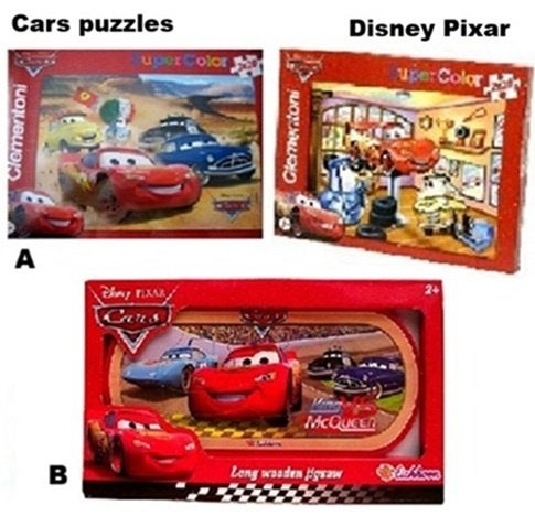 Cars puzzels Disney Pixar nieuw Set/3, Verzenden, Overige figuren, Nieuw, Beeldje of Figuurtje