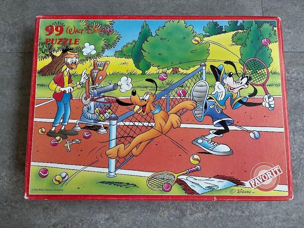 Favorit - Walt Disney - Goofy en Pluto tennis - 99 stukjes, Ophalen of Verzenden, Meer dan 50 stukjes, Gebruikt, 6 jaar of ouder