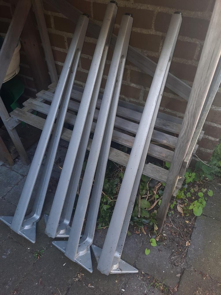 4 metalen tafelpoten 70 cm lang, Ophalen, Minder dan 50 cm, 50 tot 100 cm, Rond