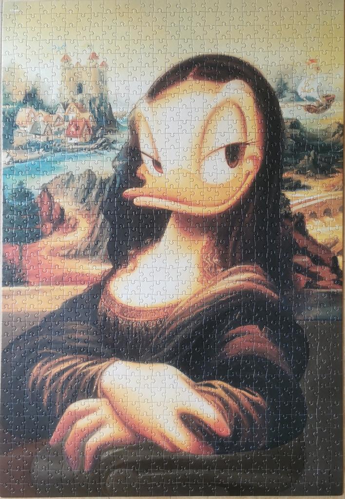 Clementoni Disney Art puzzel - Monna Daisy - 1000 stukjes, Ophalen of Verzenden, 500 t/m 1500 stukjes, Zo goed als nieuw, Legpuzzel