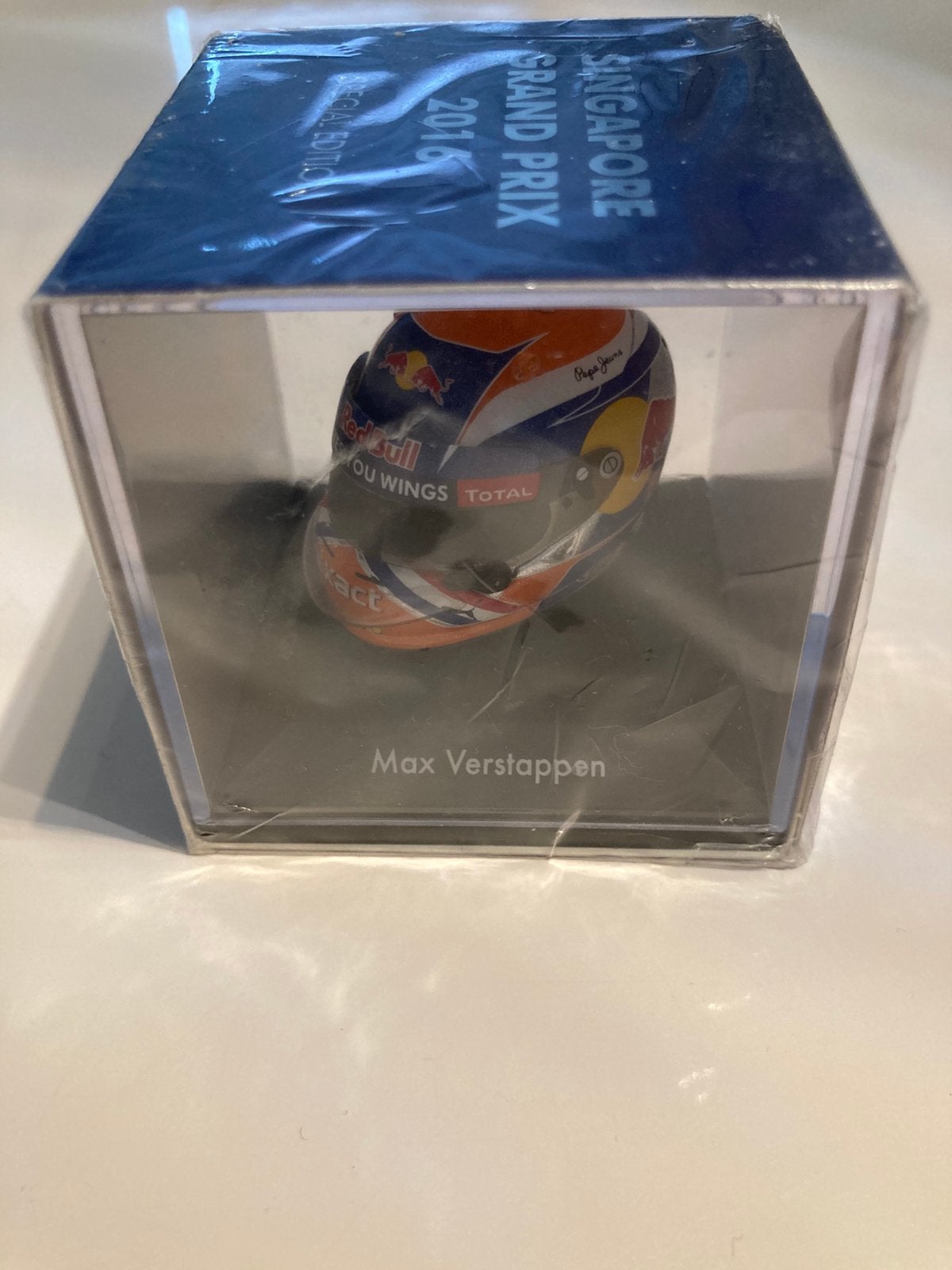 Max verstappen helm 1/8 singapore grand prix 2016, Ophalen of Verzenden, Nieuw, Formule 1