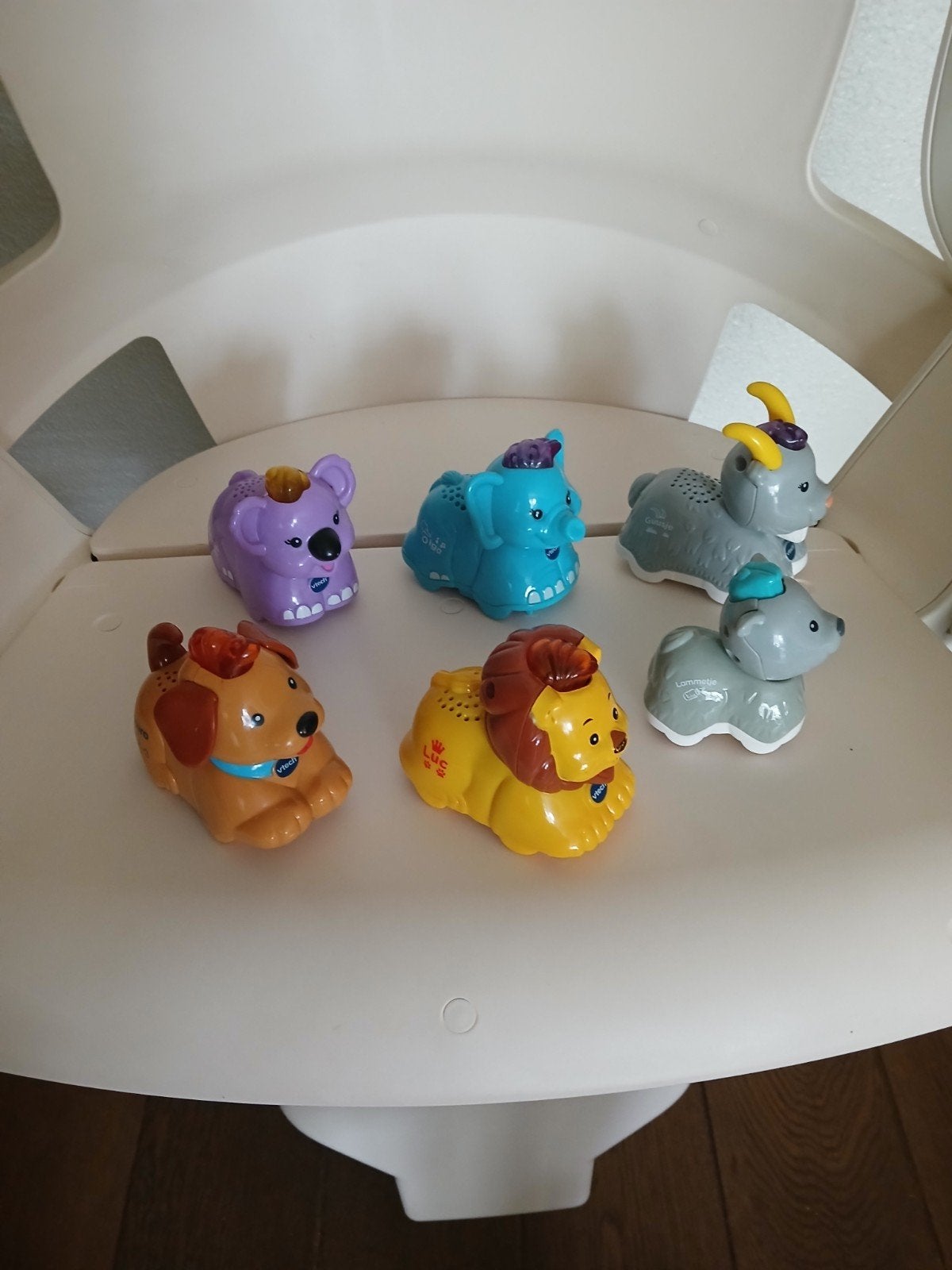 Vtech Zoef zoef dieren. 5 stuks + 1kleine., Ophalen of Verzenden, Gebruikt, 6 maanden tot 2 jaar