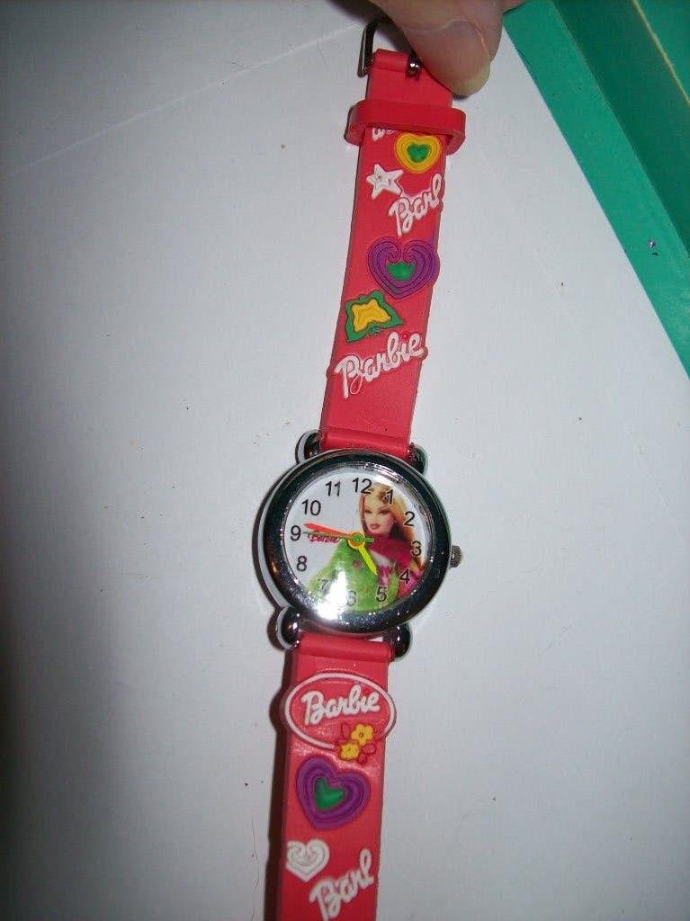 Horloge Roze Zilvertint BARBIE Kids leuk model, Verzenden, Nieuw