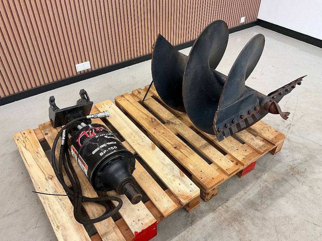 Lowe Auger BP-150 hydraulische Grondboor + Boor 80cm MARGE, Ophalen, Gebruikt, Grondboor