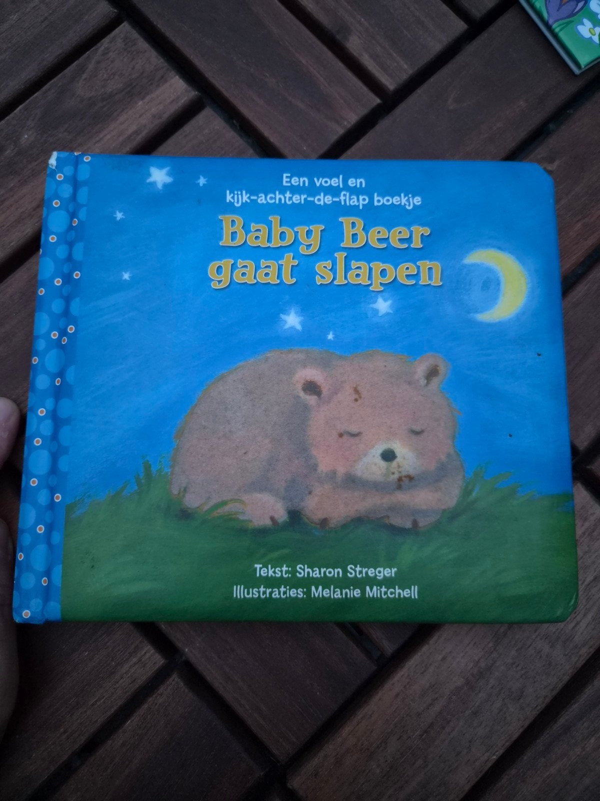 Baby Beer gaat slapen - Voel- en kijk-achter-de-flap boekje, Gelezen, Ophalen of Verzenden, 0 tot 6 maanden, Uitklap-, Voel- of Ontdekboek