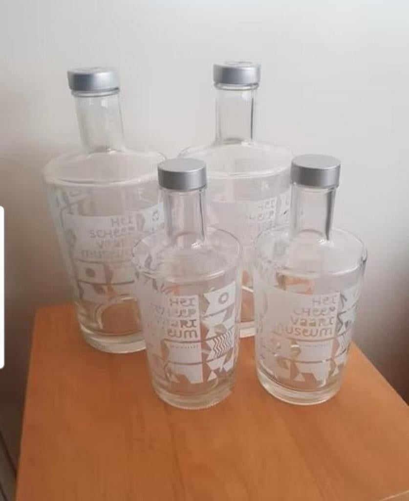 4 waterflessen scheepvaartmuseum, Ophalen of Verzenden, Nieuw, Overige typen