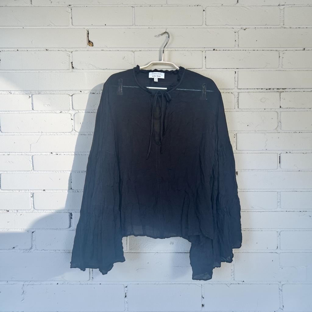 & Other Stories Blouse Maat 40 Zwart Gothic Vlinder Mouw, Maat 38/40 (M), Verzenden, Zo goed als nieuw, Os